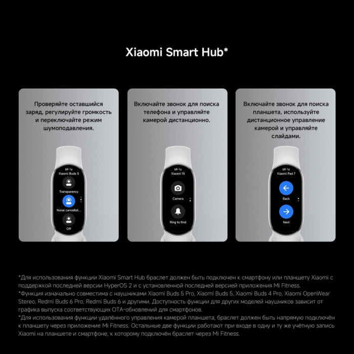 Xiaomi Smart Band 10 серебристый