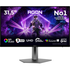 Монитор Игровой 31.5' AOC AG326UZD2 QD-OLED 3840x2160 240Hz 0,03ms 1000cd/m2 2xHDMI 1xDP 1xUSBC 2x8W