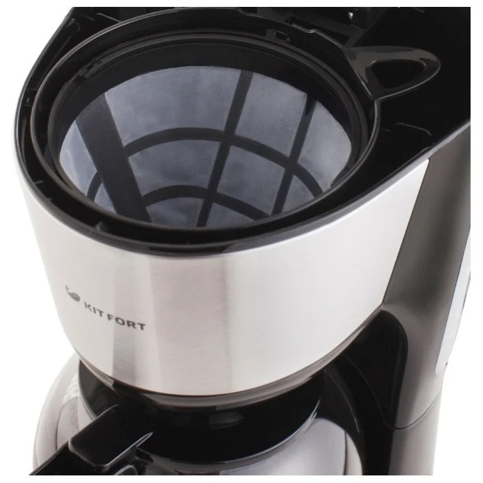 Кофеварка Kitfort KT-715 черный, серебристый