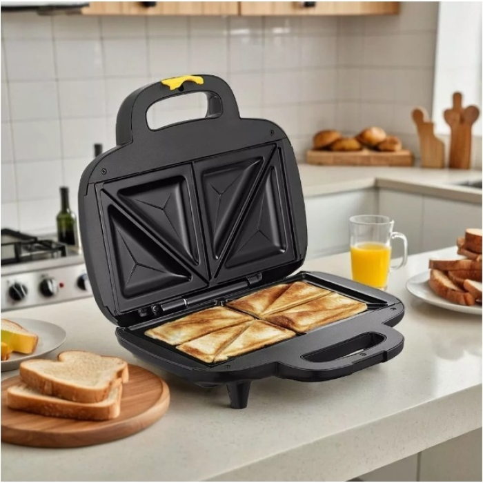 Сэндвичница Kitfort КТ-3671 черный, серебристый