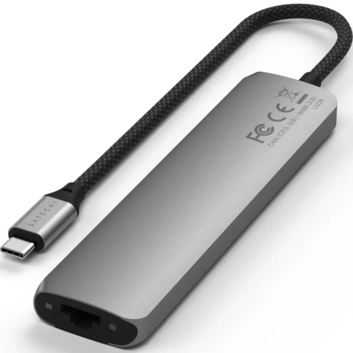 Док-станция Satechi 7-in-1 USB-C Slim серый