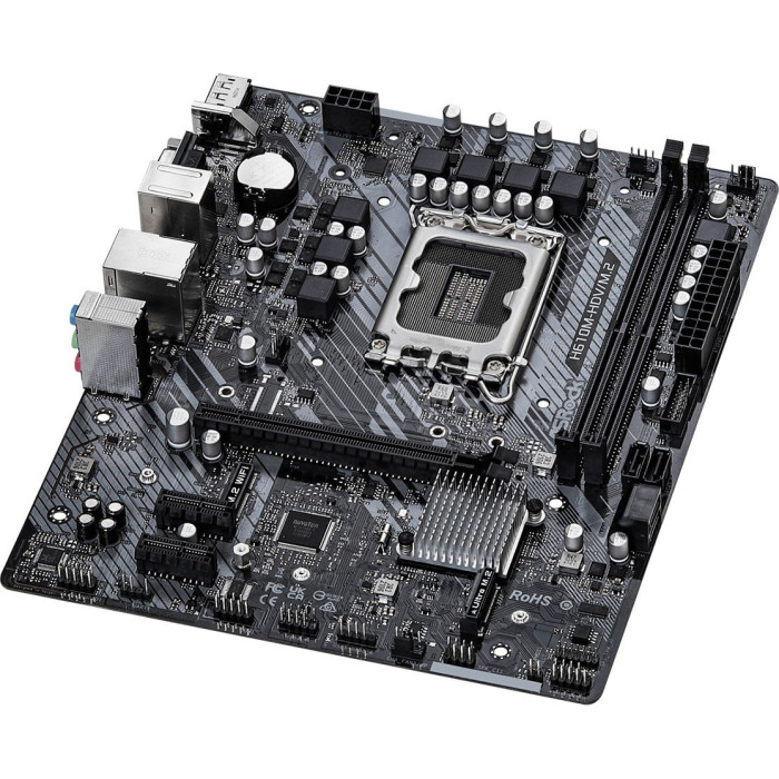 MB Socket1700, MATX, iH610 (VGA+HDMI), ASRock H610M-HDV/M.2+ D5, 2DDR5, PCIx16, 2PCIx1