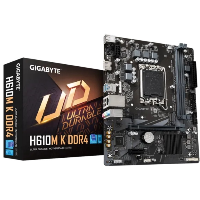 Материнская плата GIGABYTE H610 LGA1700 2 x DDR4 DIMM 1 x M.2 2 x SATA HDMI mATX