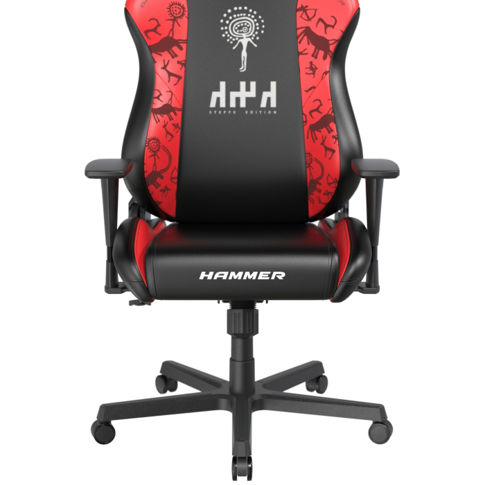 Игровое кресло DXRacer Hammer Steppe edition GC/LHE23LTA/QZQ.NR, черный, красный