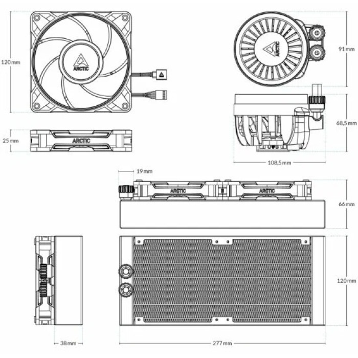 Arctic Liquid Freezer III Pro 240 (Black) черный