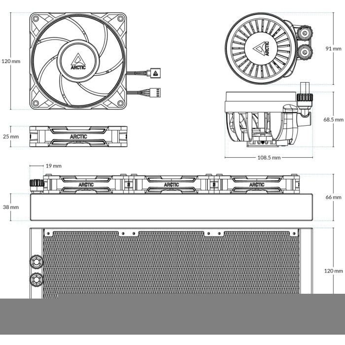 Кулер Arctic Liquid Freezer III Pro 360 A-RGB (White) ACFRE00188A https://www.arctic.de/en/Liquid-Freezer-III-Pro-360-ARGB-White/ACFRE00188A