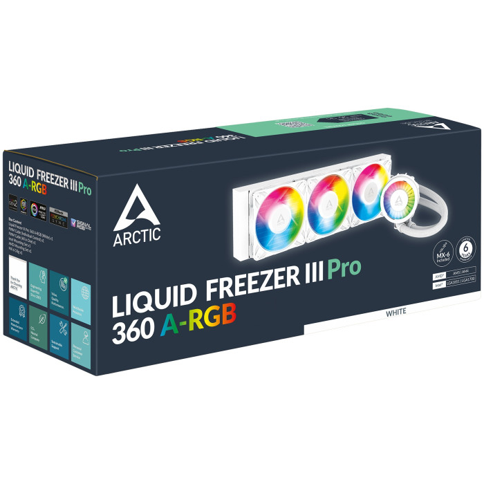 Кулер Arctic Liquid Freezer III Pro 360 A-RGB (White) ACFRE00188A https://www.arctic.de/en/Liquid-Freezer-III-Pro-360-ARGB-White/ACFRE00188A