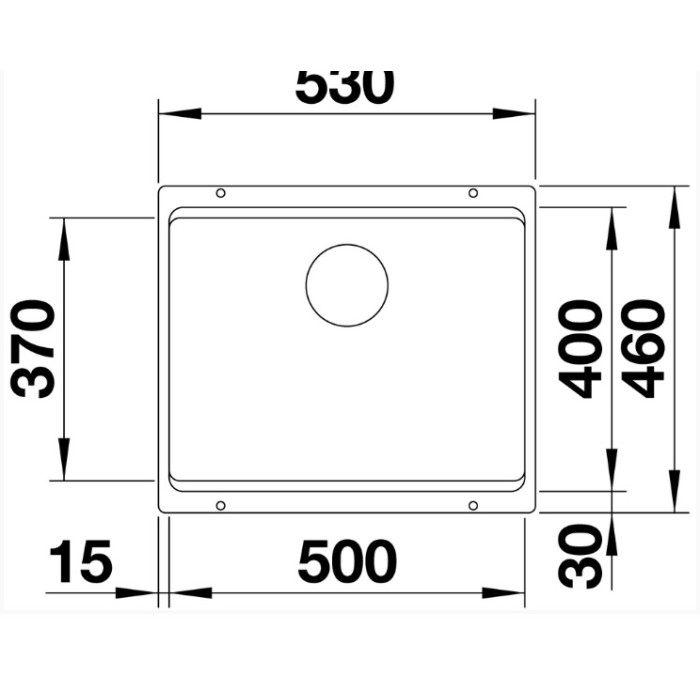 Blanco подстольная Etagon 500-U, коричневый