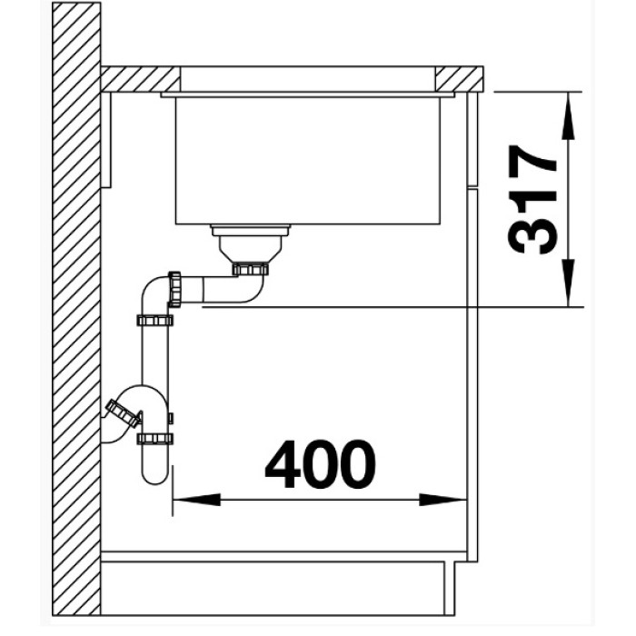 Blanco подстольная Etagon 500-U, коричневый