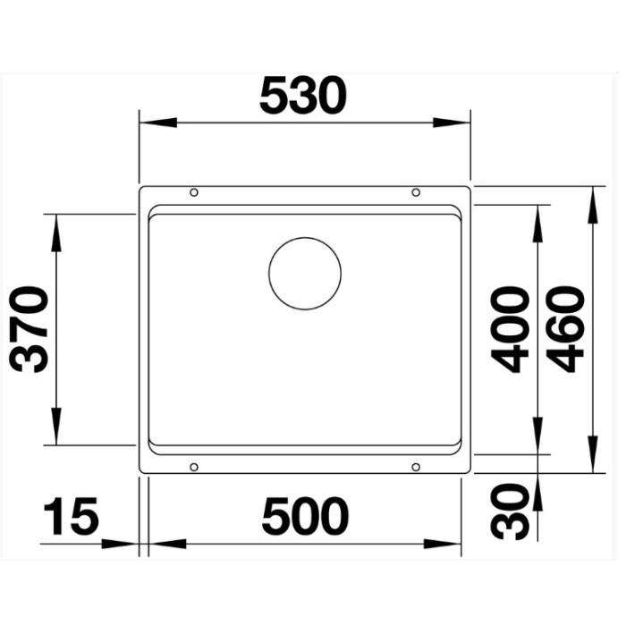 Blanco подстольная Etagon 500-U, серый