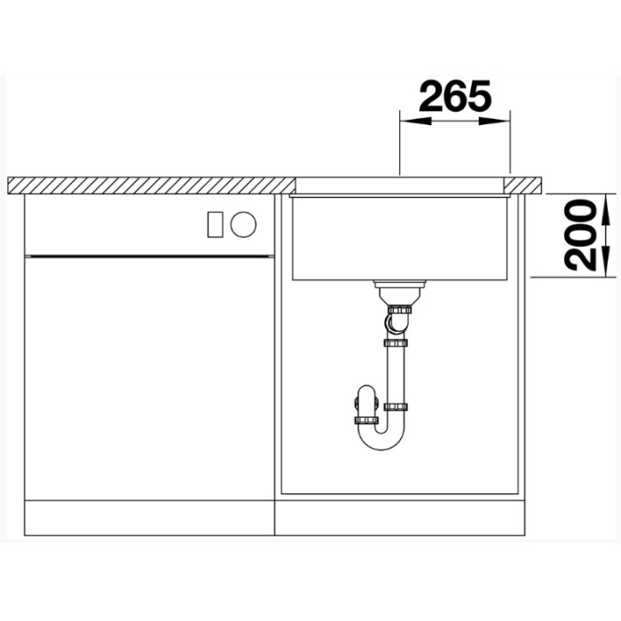 Blanco подстольная Etagon 500-U, серый