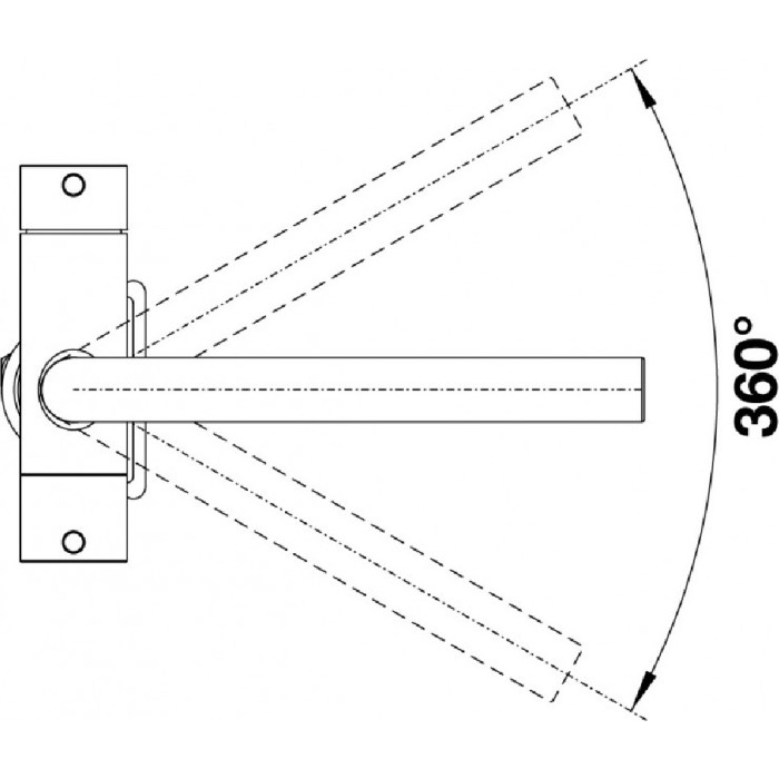 Смеситель для кухни (мойки) Blanco Fontas II 526670, двухзахватный