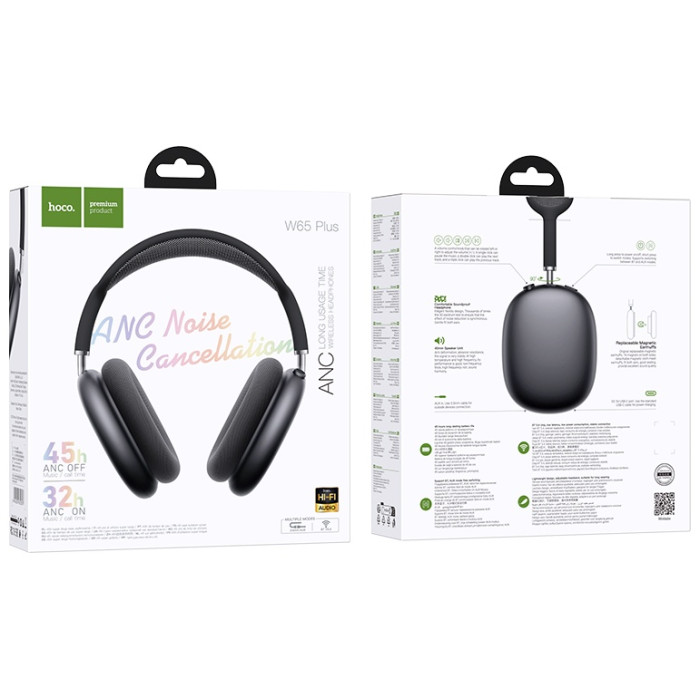 Наушники Hoco W65 Plus черный