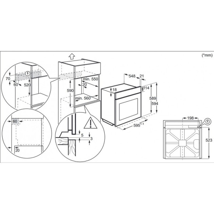 Electrolux EOF 3H70 X черный, серебристый