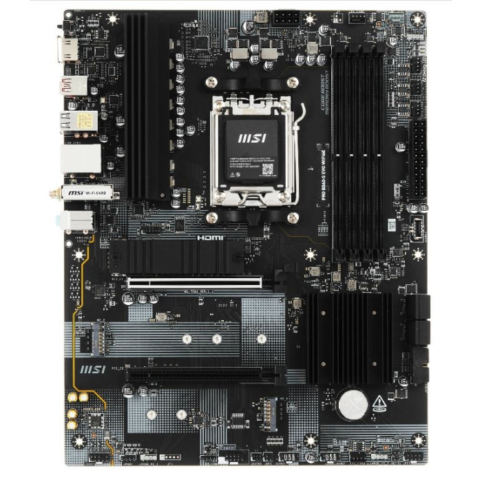 Материнская плата MSI PRO B840-S EVO WIFI6E AM5 B840 4xDDR5 4xSATA6G RAID 3xM.2 1xHDMI 1xType-C ATX