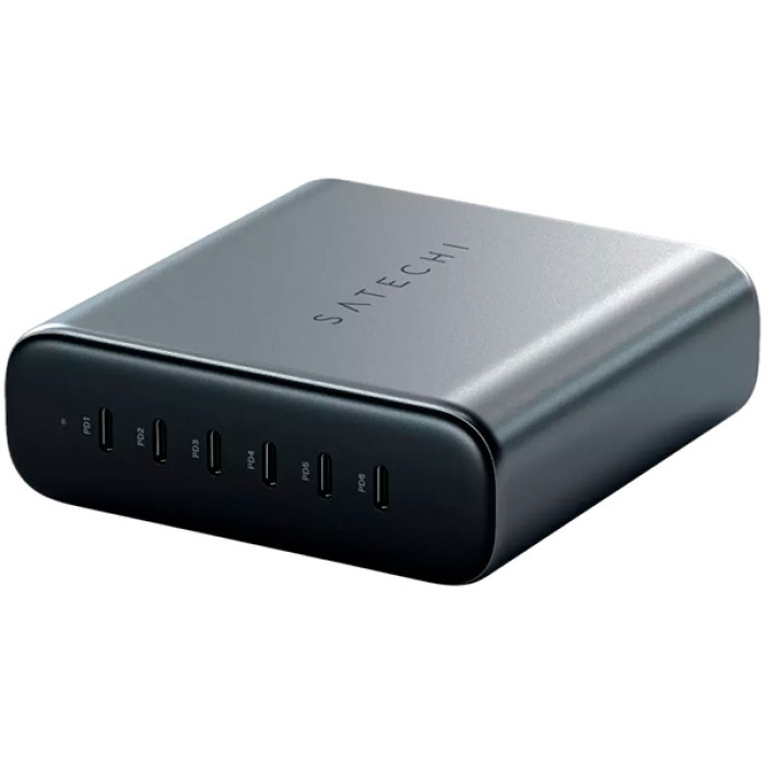 Satechi Satechi 200W USB-C 6-Port PD GaN Charger - EU (ST-C200GM-EU) USB Type-C серый