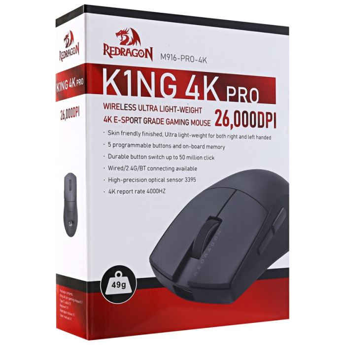 Redragon K1ng 4K Pro черный