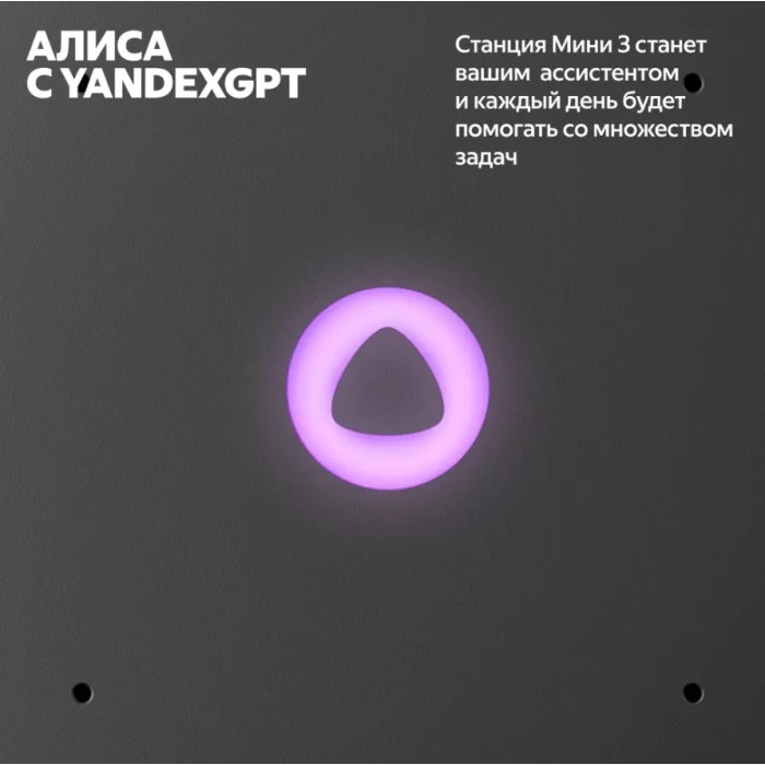 Яндекс Станция Мини 3 Про, модель YNDX-00059 Серый<br>79216
