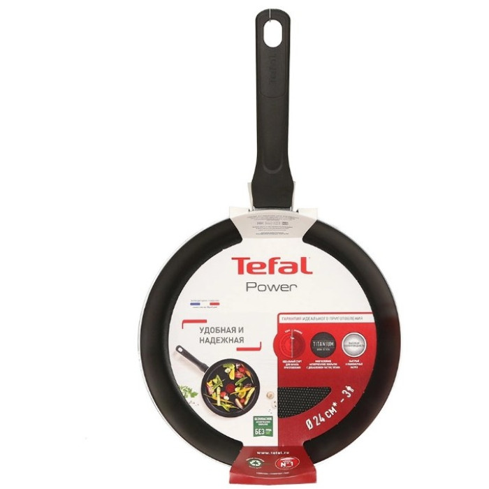 Сковорода Tefal Power 4221124 24 см с антипригарным покрытием, алюминий