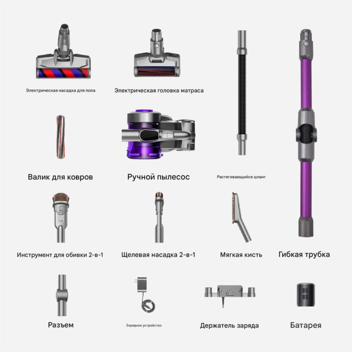 JIMMY JV85 Pro серый, фиолетовый