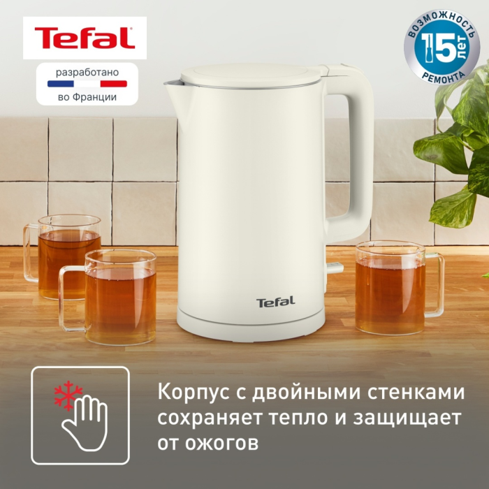 Электрочайник Tefal Thermo Protect KO140AE0 белый