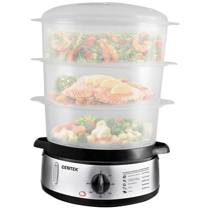 CENTEK CT-1457 прозрачный, серебристый, черный