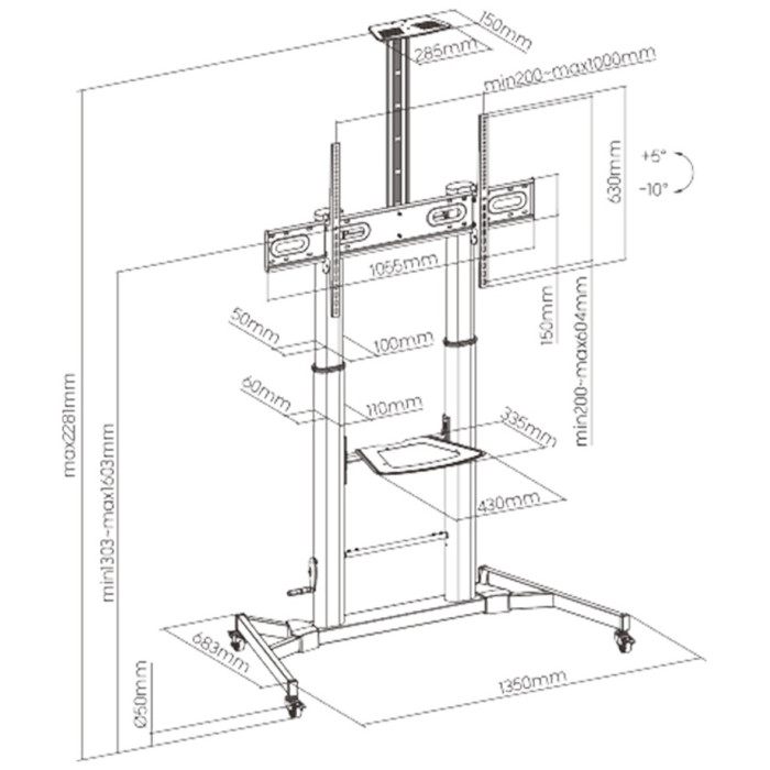 Brateck TTL03H-610TW