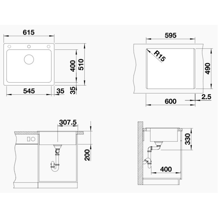 Blanco подстольная Naya 6, черный