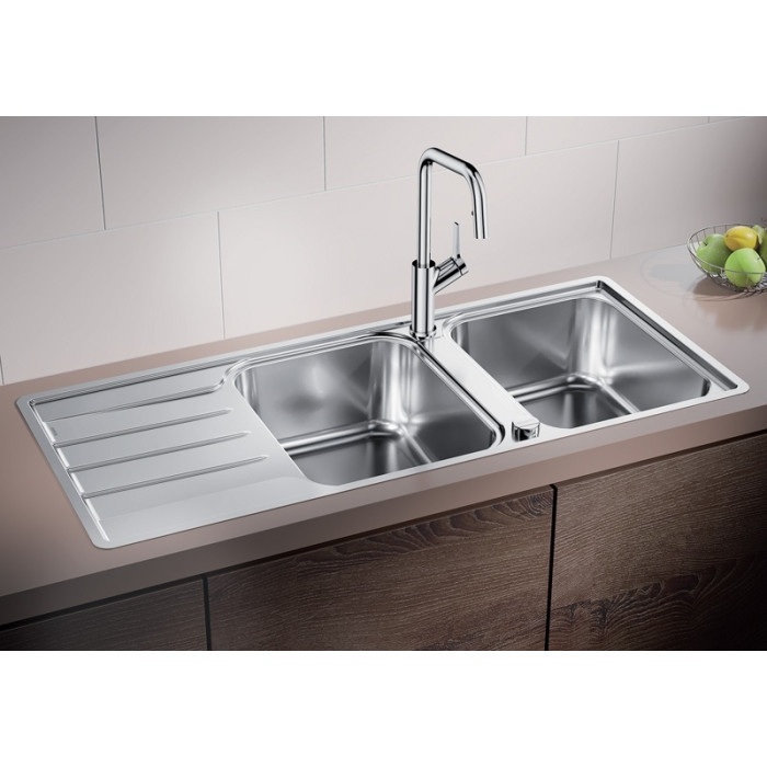 Blanco Lemis 8S-IF (523037) накладная 116х50х20.5 см, нержавеющая сталь, тон серебристый металлик