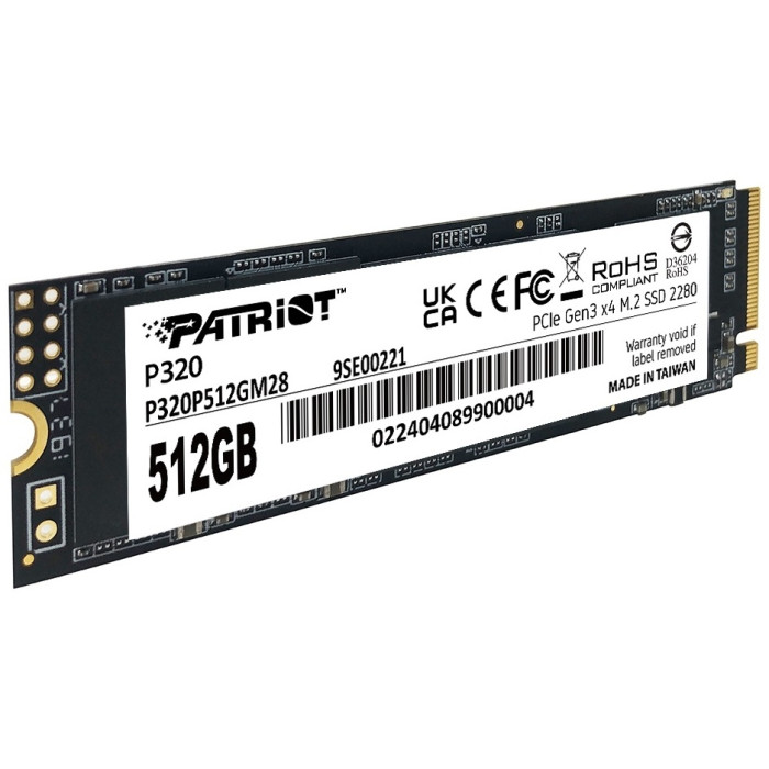 Твердотельный накопитель SSD Patriot P320 512GB M.2 NVMe PCIe 3.0x4<br>74217