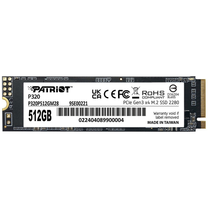 Твердотельный накопитель SSD Patriot P320 512GB M.2 NVMe PCIe 3.0x4<br>74217