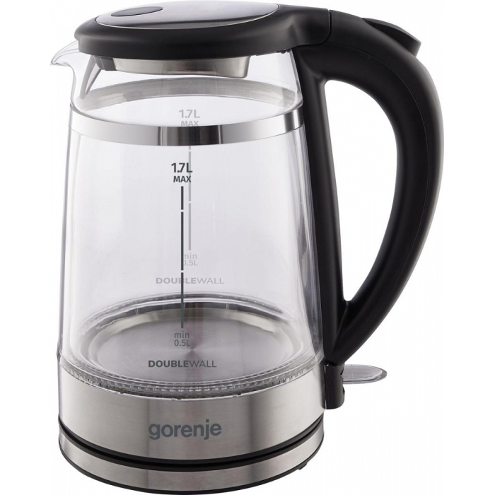 Электрочайник Gorenje K17GDW серебристый