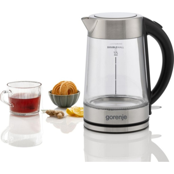 Электрочайник Gorenje K17GDWII серебристый