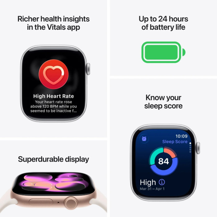 Apple Series 11 M/L 46 мм серый-черный