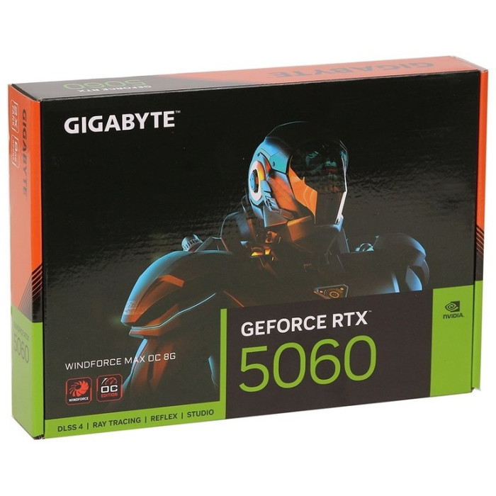 Видеокарта Gigabyte GV-N5060WF2MAX OC-8GD, 8Gb GDDR7, 128Bit, DP, HDMI, BOX<br>331589