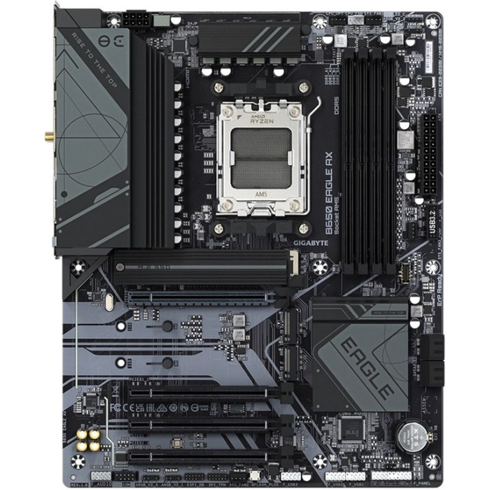 Сист.плата Gigabyte B650 EAGLE AX, B650, 4xDDR5, PCI-E4 x16, 1xPCI-E x1, 1xM.2, 6xSATA, HDMI, DPx1,Wi-Fi6E,LAN2.5GbE,BOX<br>331498