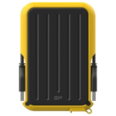 Silicon Power Armor - A66 2TB Portable HDD USB 3.2 Gen 1 Yellow, Certificate MIL-STD 810F 516.5/IV, Water-resistant IPX4, 360˚ bumper<br>