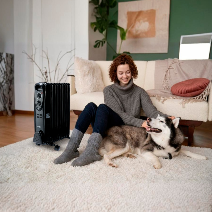 Масляный радиатор Oasis US-20B черный