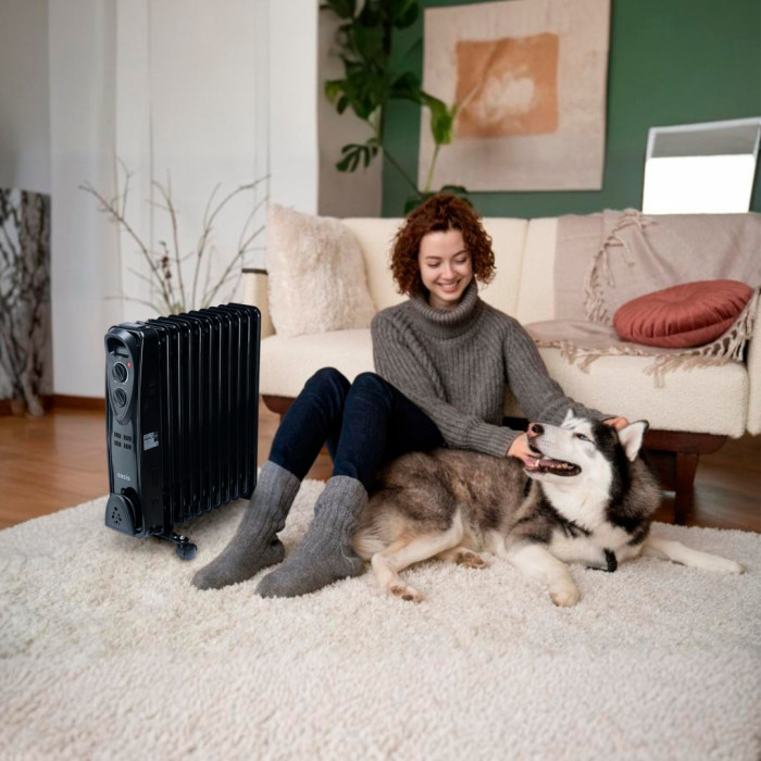 Масляный радиатор Oasis US-25B черный