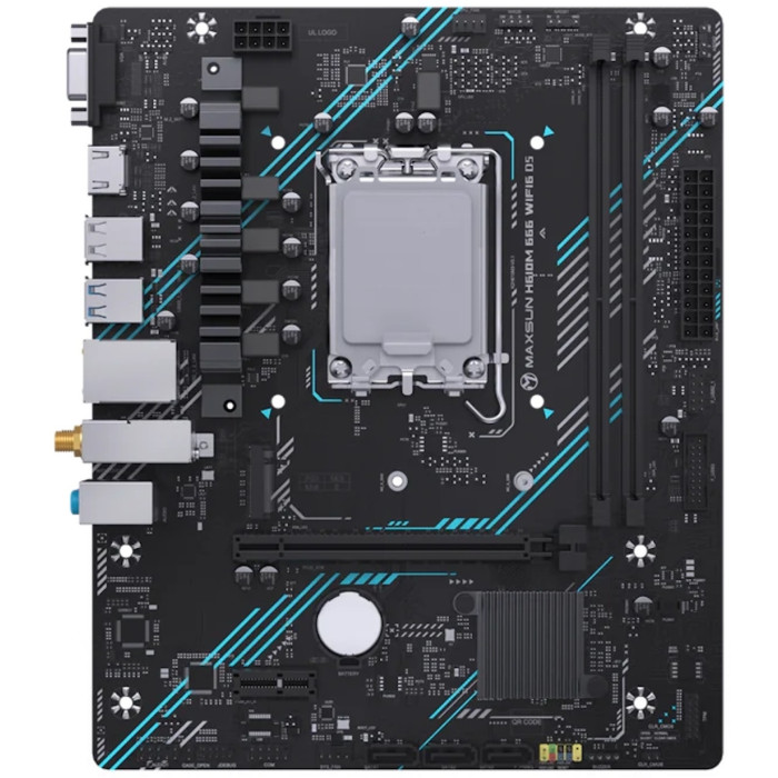 Материнская плата MaxSun MS-H610M 666 WIFI6 D5, LGA1700, 2xDDR5, PCIe4.0, HDMI+VGA, M.2, mATX