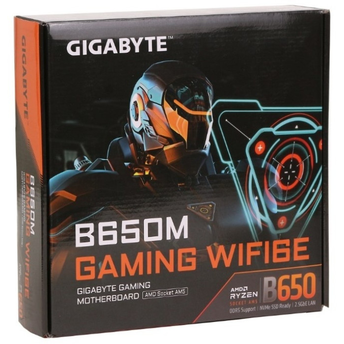 Сист.плата Gigabyte B650M GAMING WIFI6E 1.2, B650, AM5, 2xDDR5, PCI-E x16, PCI-Ex1, M2, SATA, D-Sub, HDMI, WIFI6E, BOX<br>328966