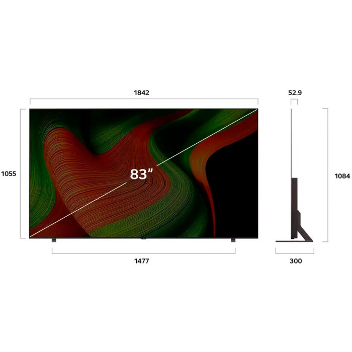 LG OLED83B5RLA 211 см черный