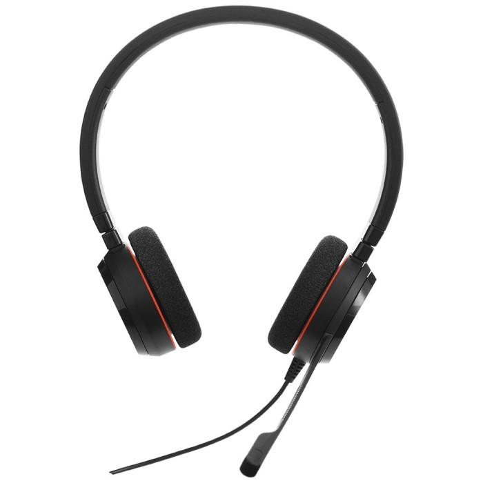 JABRA EVOLVE 20 MS Stereo USB Headband Special Edition Noise cancelling, USB connector, with mute-button and volume control on the cord, with leatherette ear cushion, Microsoft optimized<br>