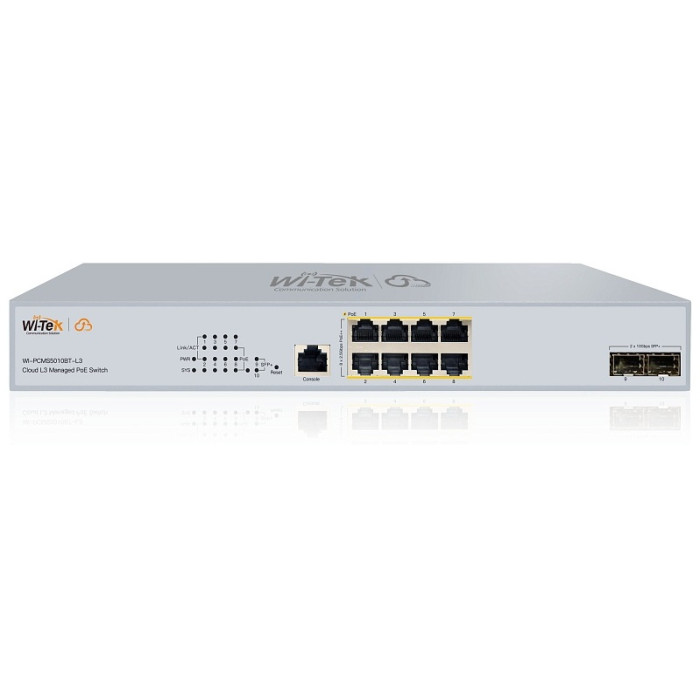 Wi-Tek WI-PCMS5010BT-L3 Промышленный 8-портовый управляемый коммутатор PoE