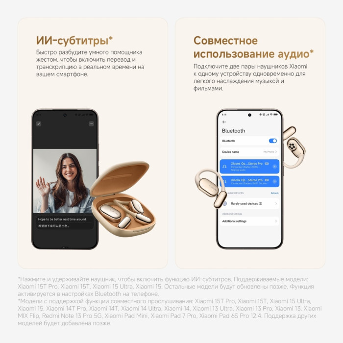Наушники Xiaomi OpenWear Stereo Pro золотистый