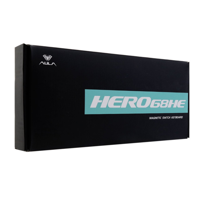 KeyBoard USB AULA HERO68HE, Magnetic, Black King switch, 68keys EN, wired, Black-Red