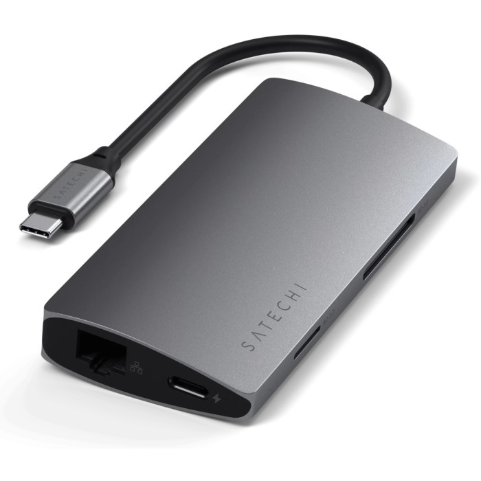 Док-станция Satechi Aluminum Multi-Port Adapter V2, ST-TCMA2M серебристый