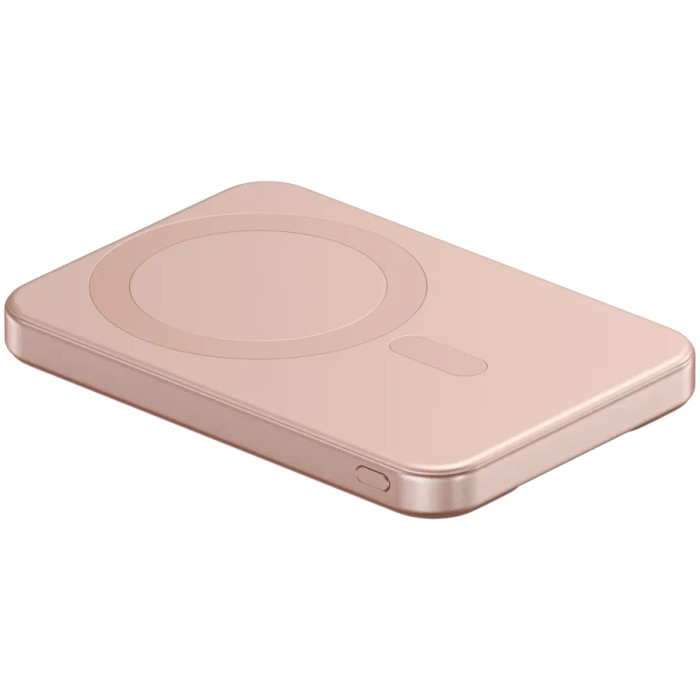 Внешний аккумулятор Satechi OntheGo Qi2 5K Magnetic Power Bank with Stand 5000 мАч 20 Вт розовый