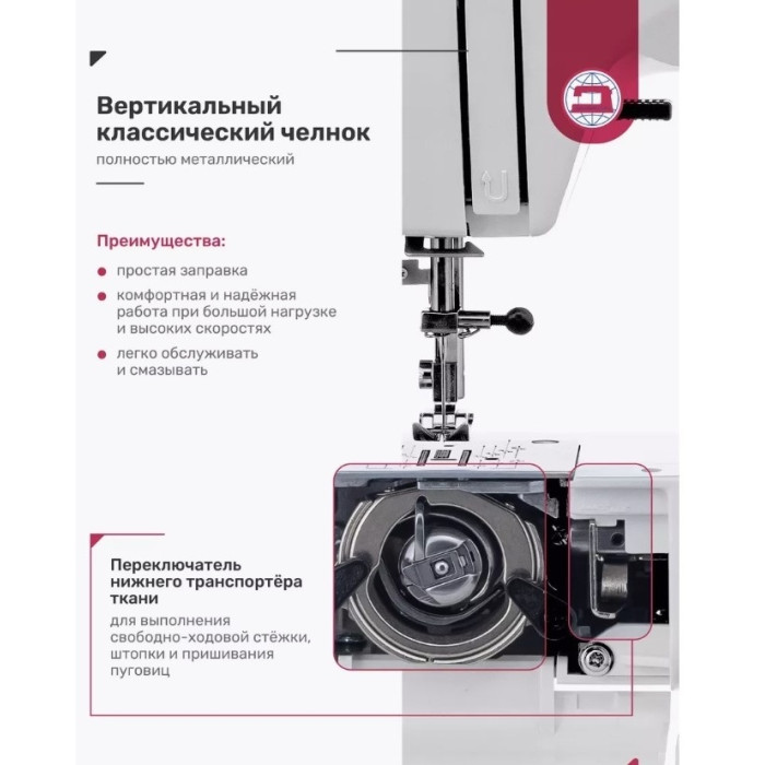 Janome Anna белый, розовый