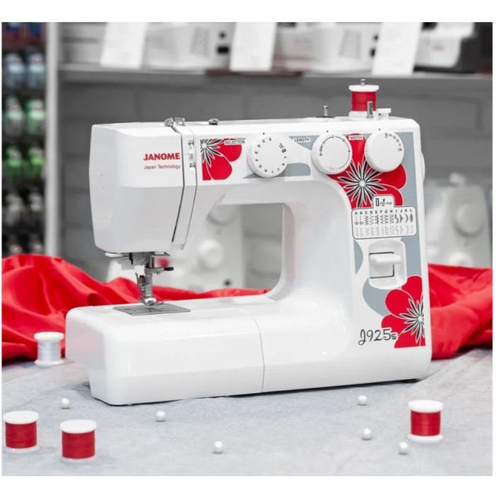 Janome J925S белый, красный